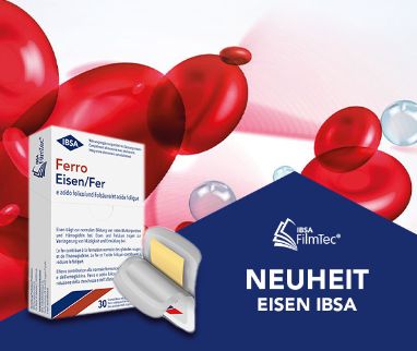 Das mit der IBSA FilmTec®-Technologie entwickelte Eisenpräparat als Schmelzfilm ist nun auch in der Schweiz erhältlich
