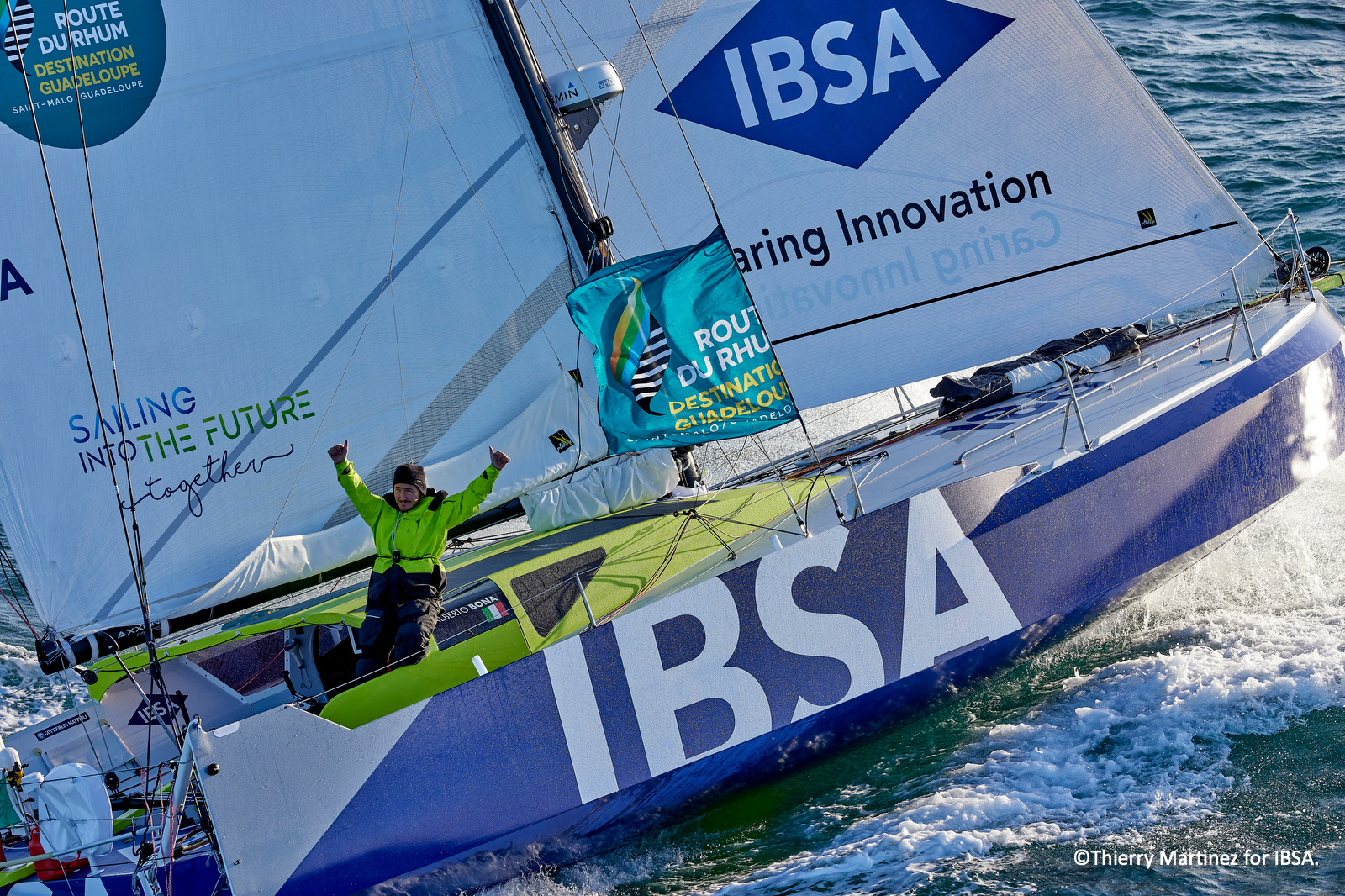 Alberto Bona and the Class40 IBSA set sail for the Route du Rhum